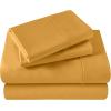 Superior Egyptian Cotton 400 Thread Count Bed Sheet Set, 1 Elastic Deep Pocket Fitted Sheet, 1 Flat Sheet, 2 Pillowcases, Soft Bedding, Luxury Sheets, Sateen Weave, California King Size, Sage(Gold)