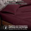 Superior Egyptian Cotton 400 Thread Count Bed Sheet Set, 1 Elastic Deep Pocket Fitted Sheet, 1 Flat Sheet, 2 Pillowcases, Soft Bedding, Luxury Sheets, Sateen Weave, California King Size, Sage(Plum – Z)