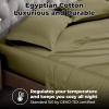 Superior Egyptian Cotton 400 Thread Count Bed Sheet Set, 1 Elastic Deep Pocket Fitted Sheet, 1 Flat Sheet, 2 Pillowcases, Soft Bedding, Luxury Sheets, Sateen Weave, California King Size, Sage(Sage – Z)