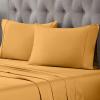 Superior Egyptian Cotton 400 Thread Count Bed Sheet Set, 1 Elastic Deep Pocket Fitted Sheet, 1 Flat Sheet, 2 Pillowcases, Soft Bedding, Luxury Sheets, Sateen Weave, California King Size, Sage(Gold)