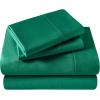 Superior Egyptian Cotton 400 Thread Count Bed Sheet Set, 1 Elastic Deep Pocket Fitted Sheet, 1 Flat Sheet, 2 Pillowcases, Soft Bedding, Luxury Sheets, Sateen Weave, California King Size, Sage(Green)