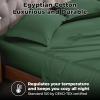 Superior Egyptian Cotton 400 Thread Count Bed Sheet Set, 1 Elastic Deep Pocket Fitted Sheet, 1 Flat Sheet, 2 Pillowcases, Soft Bedding, Luxury Sheets, Sateen Weave, California King Size, Sage(Green – Z)