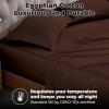 Superior Egyptian Cotton 400 Thread Count Bed Sheet Set, 1 Elastic Deep Pocket Fitted Sheet, 1 Flat Sheet, 2 Pillowcases, Soft Bedding, Luxury Sheets, Sateen Weave, California King Size, Sage(Dark Brown – Z)
