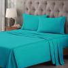 Superior Egyptian Cotton 400 Thread Count Bed Sheet Set, 1 Elastic Deep Pocket Fitted Sheet, 1 Flat Sheet, 2 Pillowcases, Soft Bedding, Luxury Sheets, Sateen Weave, California King Size, Sage(Teal Blue – Z)