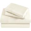 Superior Egyptian Cotton 400 Thread Count Bed Sheet Set, 1 Elastic Deep Pocket Fitted Sheet, 1 Flat Sheet, 2 Pillowcases, Soft Bedding, Luxury Sheets, Sateen Weave, California King Size, Sage(Ivory – Z)