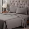 Superior Egyptian Cotton 400 Thread Count Bed Sheet Set, 1 Elastic Deep Pocket Fitted Sheet, 1 Flat Sheet, 2 Pillowcases, Soft Bedding, Luxury Sheets, Sateen Weave, California King Size, Sage(Grey – Z)