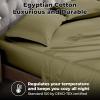 Superior Egyptian Cotton 400 Thread Count Bed Sheet Set, 1 Elastic Deep Pocket Fitted Sheet, 1 Flat Sheet, 2 Pillowcases, Soft Bedding, Luxury Sheets, Sateen Weave, California King Size, Sage(Sage Green – Z)