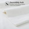 Superior Flannel Cotton Pillowcase Bedding Set, Set Includes: 2 Pillow Covers, Solid Contemporary Bedroom Accent, Modern Traditional Soft, Breathable and Plush, King, Ivory