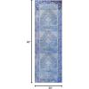 Superior Indoor Area Rug, Bohemian Geometric Home Floor Decor, Bedroom, Living/Dining Room, Office, Entry, Unique, Soft Cotton Backed Rugs, Sterling Collection, 3′ 6″ x 5′ 6″, Sangria(Ster – Dark Blue)