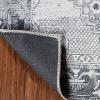 Superior Indoor Area Rug, Bohemian Geometric Home Floor Decor, Bedroom, Living/Dining Room, Office, Entry, Unique, Soft Cotton Backed Rugs, Sterling Collection, 3′ 6″ x 5′ 6″, Sangria(Ster – Cool Gray)