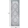 Superior Indoor Area Rug, Bohemian Geometric Home Floor Decor, Bedroom, Living/Dining Room, Office, Entry, Unique, Soft Cotton Backed Rugs, Sterling Collection, 3′ 6″ x 5′ 6″, Sangria(Ster – Cool Gray)