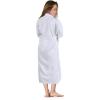 Superior Tinsel Unisex Turkish Cotton Terry Kimono Bathrobe with Embroidery, All-Season Robe(Grey-white)