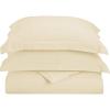 Superior 100% Brushed Microfiber Duvet Cover Set, Twin/Twin XL, Beige
