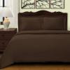 Superior Egyptian Cotton Solid Duvet Cover Set, Twin, Brown
