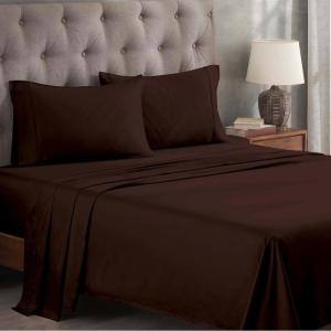 Superior Egyptian Cotton 400 Thread Count Bed Sheet Set, 1 Elastic Deep Pocket Fitted Sheet, 1 Flat Sheet, 2 Pillowcases, Soft Bedding, Luxury Sheets, Sateen Weave, California King Size, Sage(Mocha – Z)