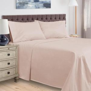 Superior Egyptian Cotton 400 Thread Count Bed Sheet Set, 1 Elastic Deep Pocket Fitted Sheet, 1 Flat Sheet, 2 Pillowcases, Soft Bedding, Luxury Sheets, Sateen Weave, California King Size, Sage(Pink – Z)