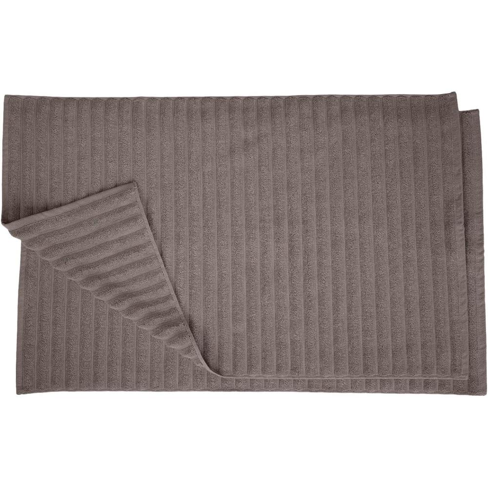 imageSuperior 100 Cotton Bathmat Set Bath Mat Bathroom Decor Shower Bathtub Essentials Home Accessories Washable Rug Absorbent Quick Dry Leo Collection Set of 2 22 x 35 EggplantGraphite