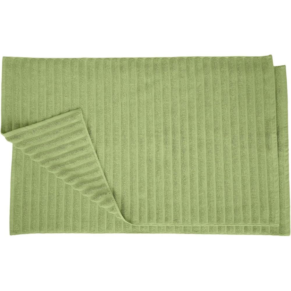 imageSuperior 100 Cotton Bathmat Set Bath Mat Bathroom Decor Shower Bathtub Essentials Home Accessories Washable Rug Absorbent Quick Dry Leo Collection Set of 2 22 x 35 EggplantTerrace Green