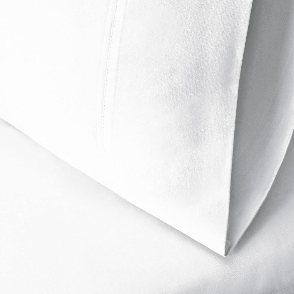 imageSuperior 100 Egyptian Cotton 400 Thread Count Solid 2Piece Pillowcase Set Standard GreyWhite