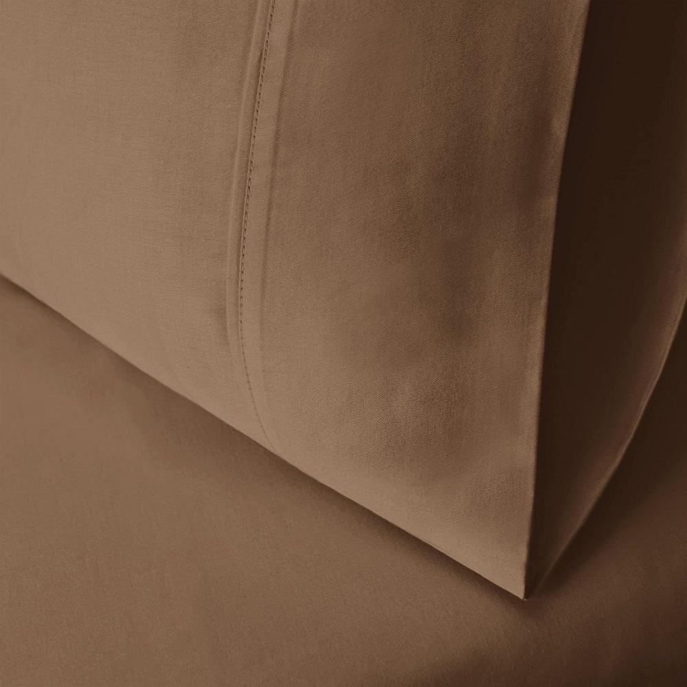 imageSuperior 100 Egyptian Cotton 400 Thread Count Solid 2Piece Pillowcase Set Standard Taupe