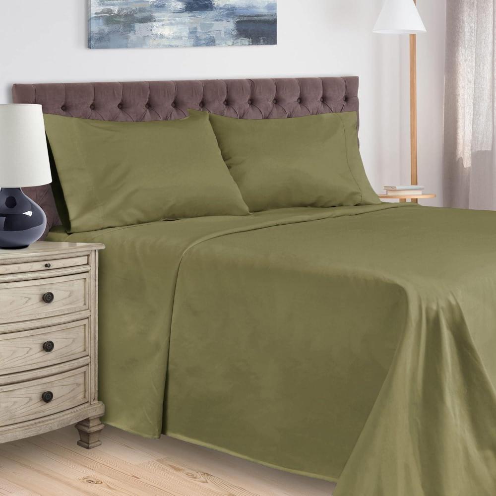 imageSuperior 400 Thread Count Egyptian Cotton Material Sheets Modern Solid Deep Pocket Soft Bed Sheet Set Includes One Flat Sheet Two Fitted Sheet and Two Pillowcases Split King BurgundySage