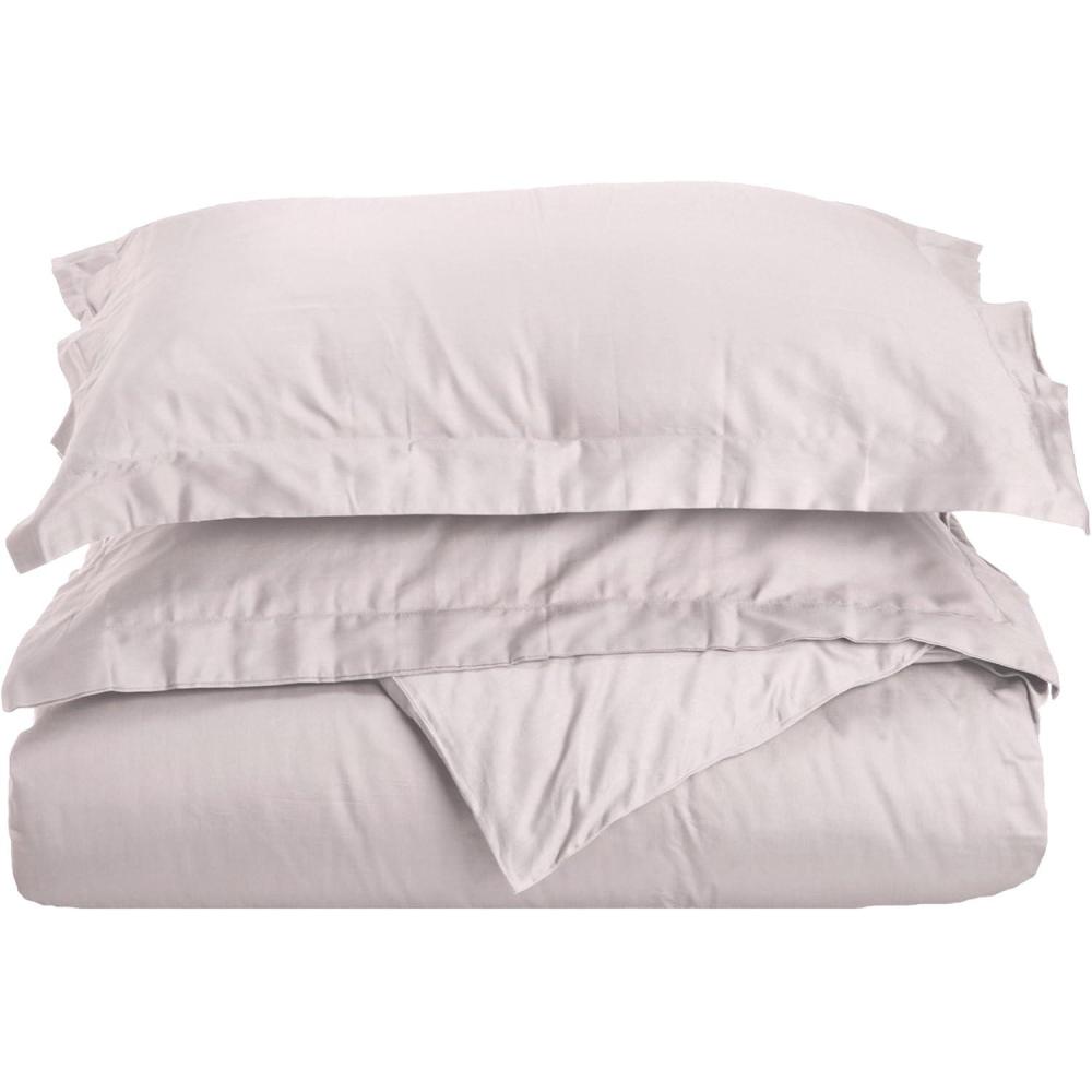 imageSuperior Combed Cotton 300 Thread Count 2 Piece Soft and Smooth Duvet Cover Set Twin PumpkinLilac