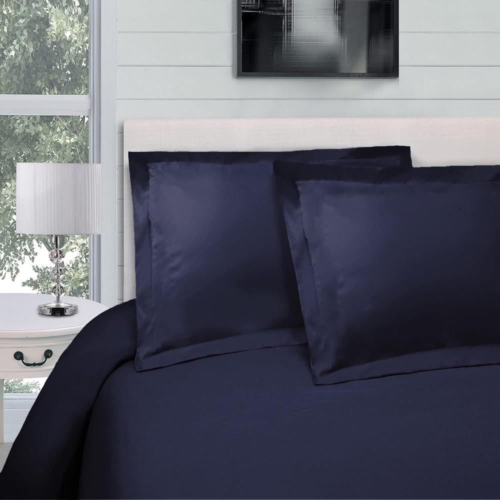imageSuperior Combed Cotton 300 Thread Count 2 Piece Soft and Smooth Duvet Cover Set Twin PumpkinNavy Blue
