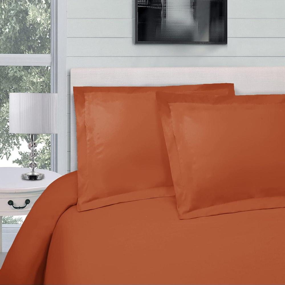 imageSuperior Combed Cotton 300 Thread Count 2 Piece Soft and Smooth Duvet Cover Set Twin PumpkinPumpkin