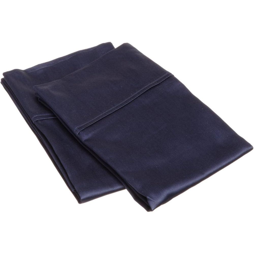 imageSuperior Combed Cotton 300 Thread Count Soft and Smooth 2 Piece Pillowcases Standard Solid Navy Blue
