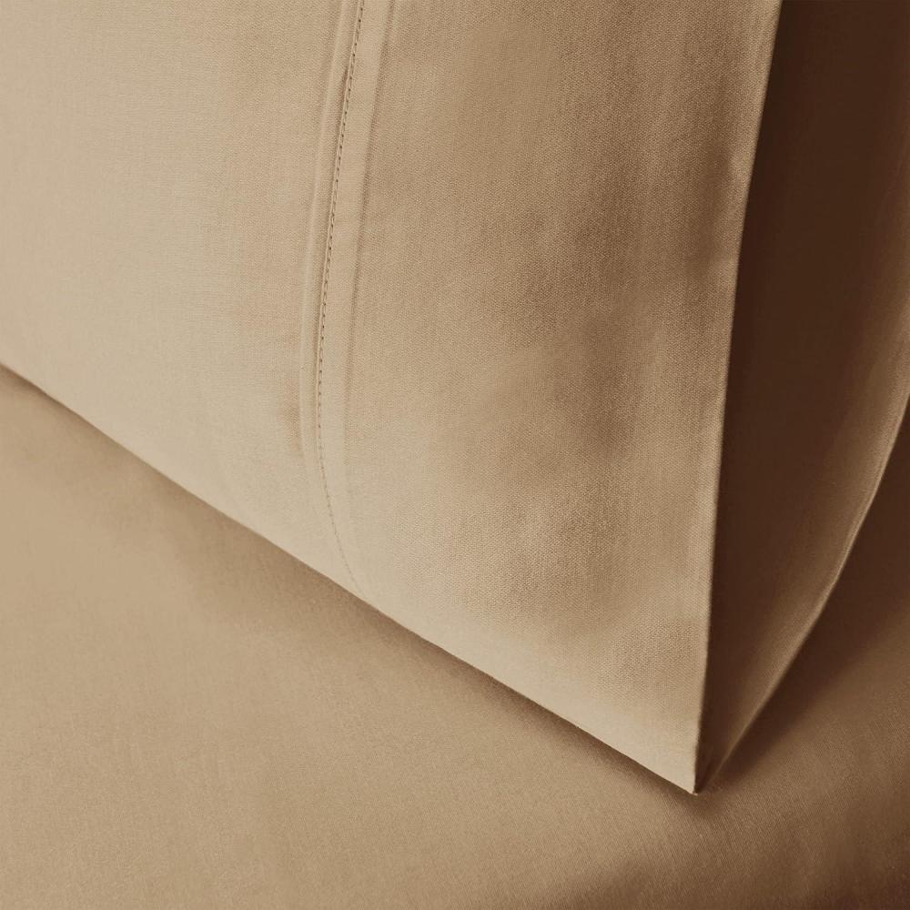 imageSuperior Combed Cotton 300 Thread Count Soft and Smooth 2 Piece Pillowcases Standard Solid TanTan