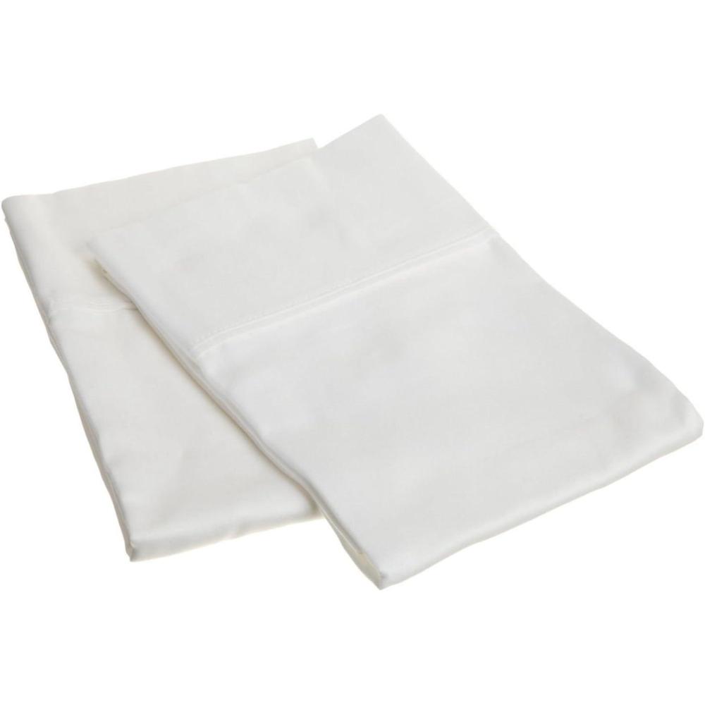 imageSuperior Combed Cotton 300 Thread Count Soft and Smooth 2 Piece Pillowcases Standard Solid TanWhite