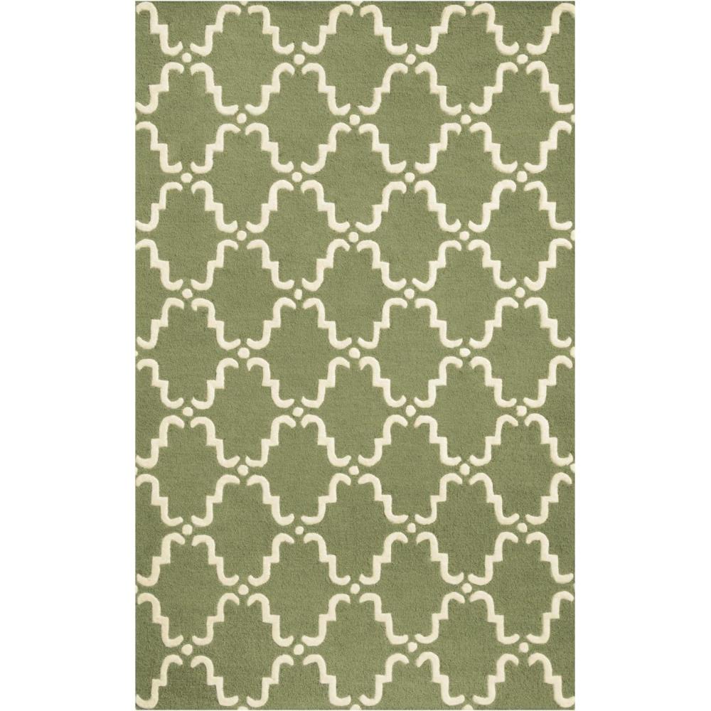 imageSuperior Moroccan Lattice Wool Rug 100 Wool Pile with Cotton Backing Hand Hooked amp Hand Tufted Luxury Rug Geometric Trellis Pattern  Navy Blue amp White 5 x 8SageIvory