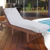 SUPERIOR 100% Cotton Lounge Chair Cover with Personalized Monogrammed Letters, Thick, Super Soft, Plush and Highly Absorbent Cotton Terry Towel, Bright White, H, Standard, Pool-Lounge-Towel-H(1 PC (Pack of 3))