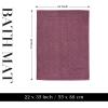 Superior 100% Cotton Bathmat Set, Bath Mat, Bathroom Decor, Shower, Bathtub Essentials, Home Accessories, Washable Rug, Absorbent, Quick Dry, Leo Collection, Set of 2, 22″ x 35″, Eggplant(Plum)
