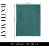 Superior 100% Cotton Bathmat Set, Bath Mat, Bathroom Decor, Shower, Bathtub Essentials, Home Accessories, Washable Rug, Absorbent, Quick Dry, Leo Collection, Set of 2, 22″ x 35″, Eggplant(Teal)