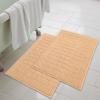 Superior 100% Cotton Bathmat Set, Bath Mat, Bathroom Decor, Shower, Bathtub Essentials, Home Accessories, Washable Rug, Absorbent, Quick Dry, Leo Collection, Set of 2, 22″ x 35″, Eggplant(Rust)