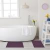 Superior 100% Cotton Bathmat Set, Bath Mat, Bathroom Decor, Shower, Bathtub Essentials, Home Accessories, Washable Rug, Absorbent, Quick Dry, Leo Collection, Set of 2, 22″ x 35″, Eggplant(Eggplant)