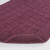 Superior 100% Cotton Bathmat Set, Bath Mat, Bathroom Decor, Shower, Bathtub Essentials, Home Accessories, Washable Rug, Absorbent, Quick Dry, Leo Collection, Set of 2, 22″ x 35″, Eggplant(Plum)