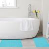 Superior 100% Cotton Bathmat Set, Bath Mat, Bathroom Decor, Shower, Bathtub Essentials, Home Accessories, Washable Rug, Absorbent, Quick Dry, Leo Collection, Set of 2, 22″ x 35″, Eggplant(Turquoise)