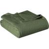 Superior 100% Cotton Diamond Weave Blanket, Perfect for Bedroom, Living Room, Couch, Picnics, Travel, Beach, or Camping, Comfy Blanket, Bedroom Decor, Essentials, Cover for Bed, Full/Queen, Aqua(Forest Green – Z)