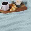 Superior 100% Cotton Diamond Weave Blanket, Perfect for Bedroom, Living Room, Couch, Picnics, Travel, Beach, or Camping, Comfy Blanket, Bedroom Decor, Essentials, Cover for Bed, Full/Queen, Aqua(Aqua – Z)