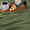 Superior 100% Cotton Diamond Weave Blanket, Perfect for Bedroom, Living Room, Couch, Picnics, Travel, Beach, or Camping, Comfy Blanket, Bedroom Decor, Essentials, Cover for Bed, Full/Queen, Aqua(Forest Green – Z)