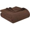 Superior 100% Cotton Diamond Weave Blanket, Perfect for Bedroom, Living Room, Couch, Picnics, Travel, Beach, or Camping, Comfy Blanket, Bedroom Decor, Essentials, Cover for Bed, Full/Queen, Aqua(Chocolate – Z)