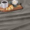 Superior 100% Cotton Diamond Weave Blanket, Perfect for Bedroom, Living Room, Couch, Picnics, Travel, Beach, or Camping, Comfy Blanket, Bedroom Decor, Essentials, Cover for Bed, Full/Queen, Aqua(Grey – Z)
