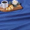 Superior 100% Cotton Diamond Weave Blanket, Perfect for Bedroom, Living Room, Couch, Picnics, Travel, Beach, or Camping, Comfy Blanket, Bedroom Decor, Essentials, Cover for Bed, Full/Queen, Aqua(Merritt Blue – Z)