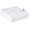 Superior 100% Cotton Diamond Weave Blanket, Perfect for Bedroom, Living Room, Couch, Picnics, Travel, Beach, or Camping, Comfy Blanket, Bedroom Decor, Essentials, Cover for Bed, Full/Queen, Aqua(White – Z)