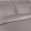 Superior 100% Egyptian Cotton 300 Thread Count Striped Duvet Cover Set, Sateen Weave, 1 Duvet Cover with Button Closure, 1 Pillow Sham, Lightweight Bedding, King/California King, Hunter Green(Grey)