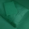 Superior 100% Egyptian Cotton 300 Thread Count Striped Duvet Cover Set, Sateen Weave, 1 Duvet Cover with Button Closure, 1 Pillow Sham, Lightweight Bedding, King/California King, Hunter Green(Hunter Green – Z)