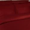 Superior 100% Egyptian Cotton 300 Thread Count Striped Duvet Cover Set, Sateen Weave, 1 Duvet Cover with Button Closure, 1 Pillow Sham, Lightweight Bedding, King/California King, Hunter Green(Burgundy)