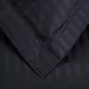 Superior 100% Egyptian Cotton 300 Thread Count Striped Duvet Cover Set, Sateen Weave, 1 Duvet Cover with Button Closure, 1 Pillow Sham, Lightweight Bedding, King/California King, Hunter Green(Navy Blue)